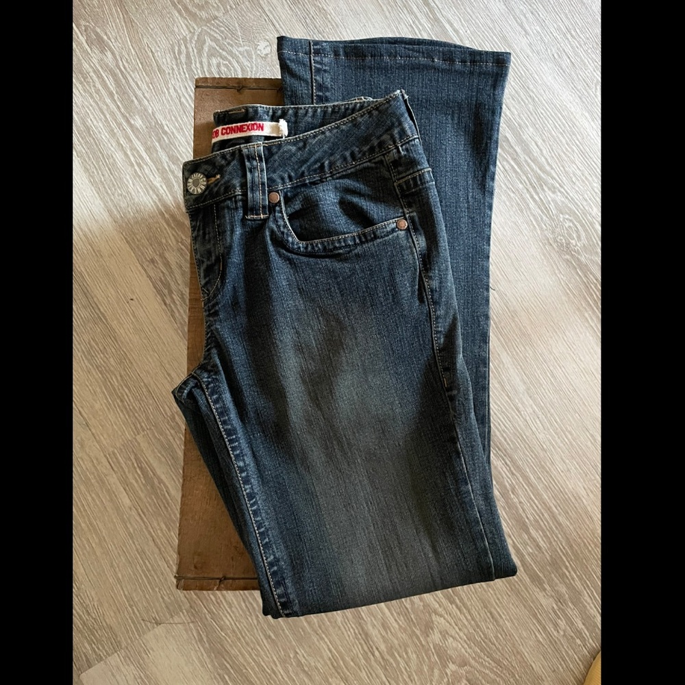 JACOB Connexion Low-Rise Boot Cut Jeans